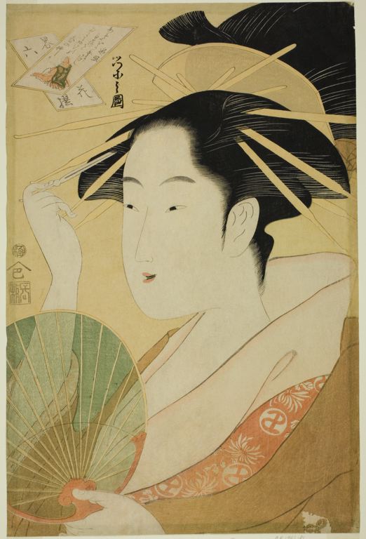 Hosoda Eishi, Bijin Rokkasen – Uwabami, Edo period, Ukiyo-e woodblock print
