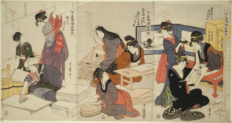 Kitagawa Utamaro, Edo Meibutsu Nishiki-e Kōsaku, 1803, Ukiyo-e woodblock print