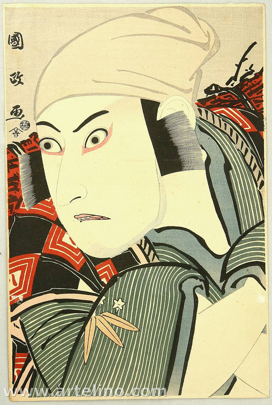 Utagawa Kunimasa, Ichikawa Yaozō III as Satō Tadanobu, 1796, Ukiyo-e woodblock print