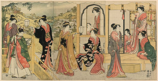 Torii Kiyonaga, Mitate Jōruri-hime Ushiwakamaru, 1780s, Ukiyo-e woodblock print
