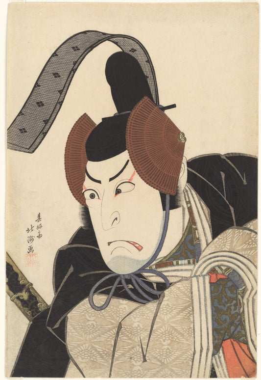 Shunkōsai Hokushū, Legendary Bandit on Stage, 1822, Ukiyo-e woodblock print