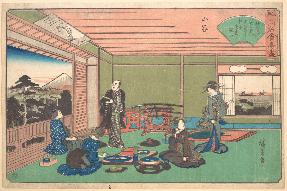 Utagawa Hiroshige, Yaozen at San'ya (Edo's Most Legendary Restaurant), Edo period, Ukiyo-e woodblock print