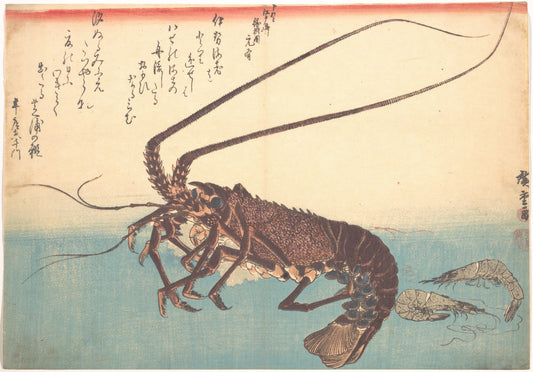 Utagawa Hiroshige, Ise-ebi and Shiba-ebi, from Uozukushi series, Edo period, Ukiyo-e woodblock print