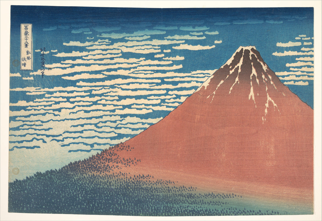South Wind, Clear Sky (Red Fuji) — Katsushika Hokusai (ca. 1830–32)