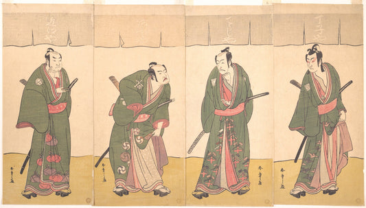 Katsukawa Shunshō, Chivalrous Street Heroes at the Yoshiwara, 1780, Ukiyo-e woodblock print