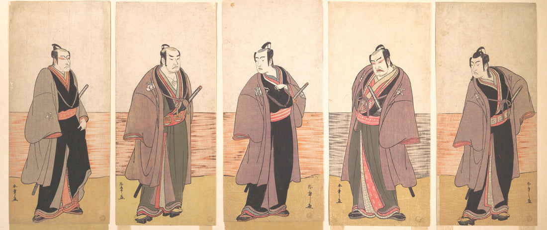 Katsukawa Shunshō, Gonin Otoko (Five Heroes), 1780, Ukiyo-e woodblock print