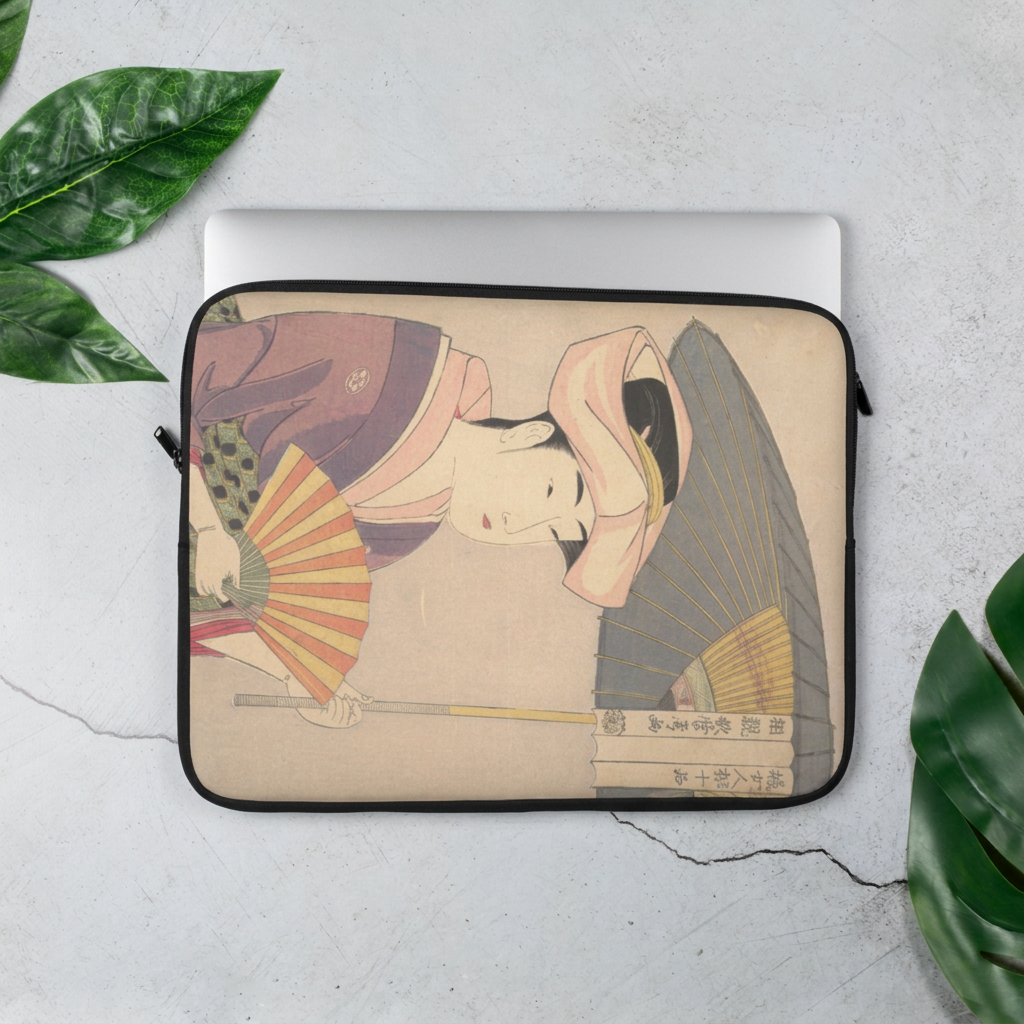 Kitagawa Utamaro, Woman Holding Up a Parasol, Edo period, Ukiyo-e woodblock print, laptop sleeve
