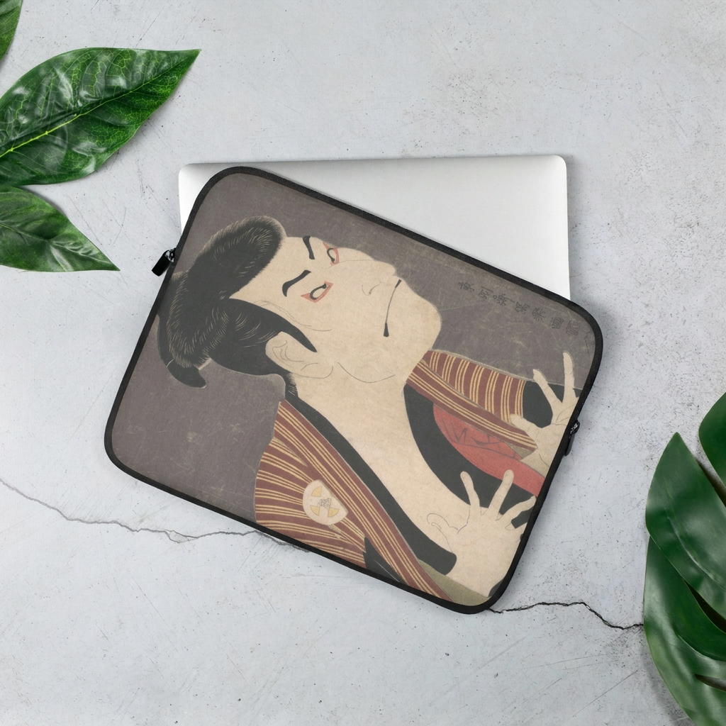 Tōshūsai Sharaku, The Actor Ōtani Oniji III as Yakko Edobei, 1794, Ukiyo-e woodblock print, laptop sleeve
