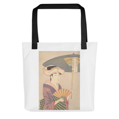 Utamaro "Woman Holding Up a Parasol" Ukiyo-e Tote Bag
