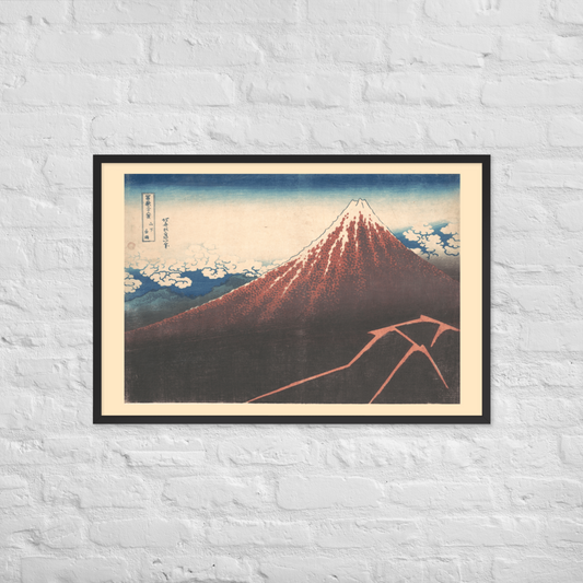 Katsushika Hokusai, Storm below Mount Fuji (Sanka no haku u), c. 1830–1832, Ukiyo-e woodblock print