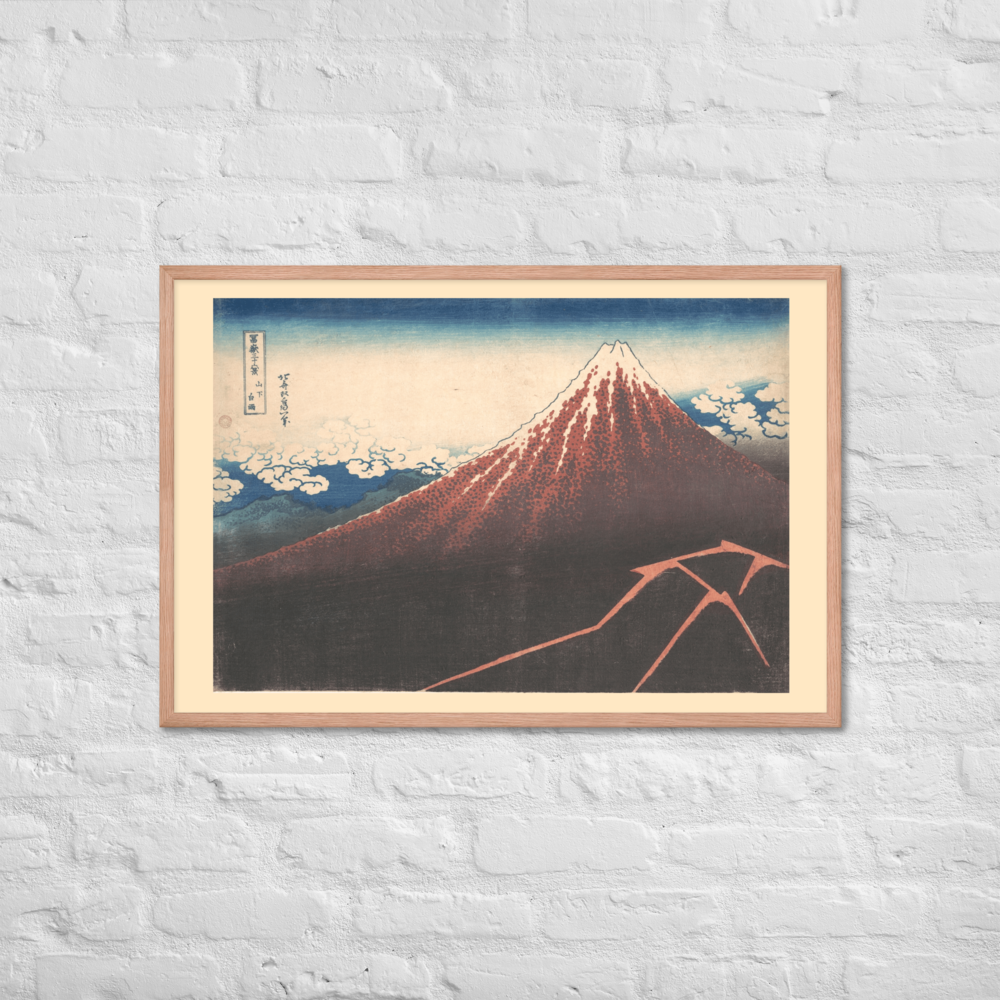 Katsushika Hokusai, Storm below Mount Fuji (Sanka no haku u), c. 1830–1832, Ukiyo-e woodblock print