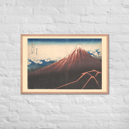 Katsushika Hokusai, Storm below Mount Fuji (Sanka no haku u), c. 1830–1832, Ukiyo-e woodblock print