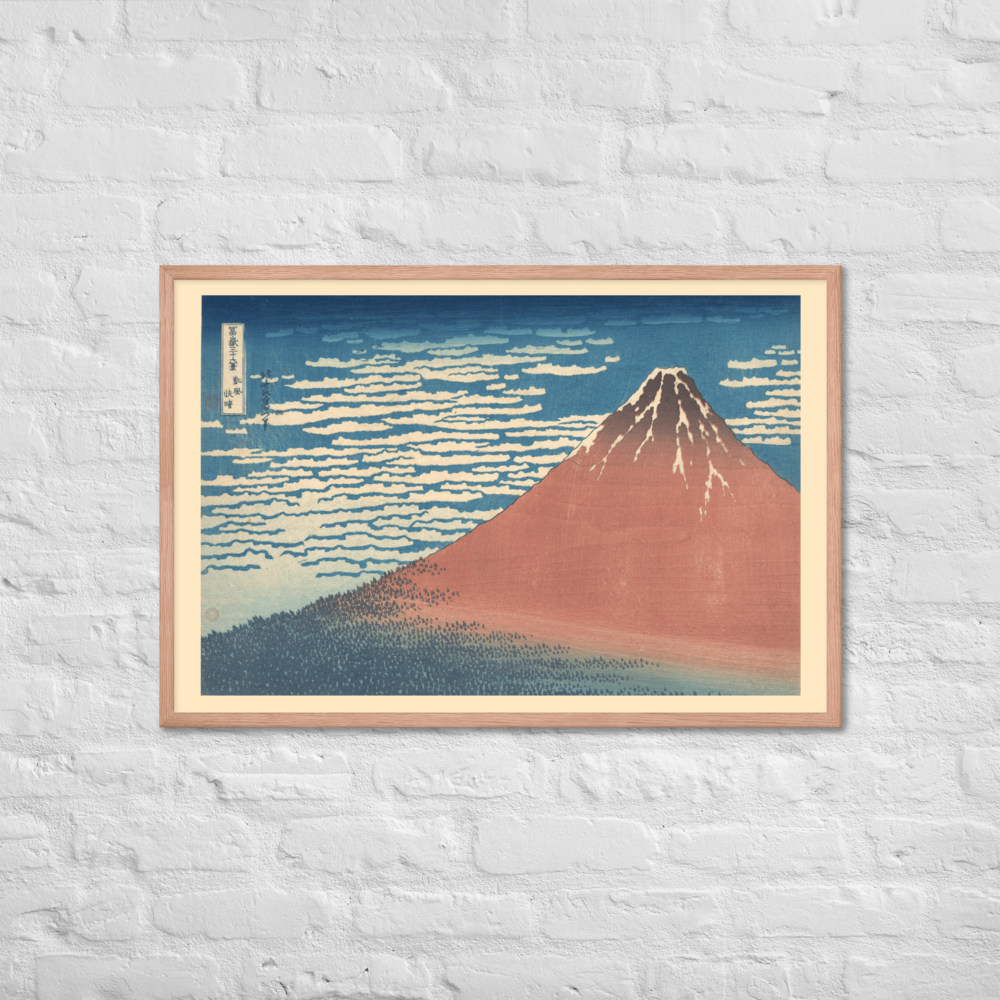 Katsushika Hokusai, South Wind, Clear Sky (Gaifū kaisei), c. 1830–1832, Ukiyo-e woodblock print