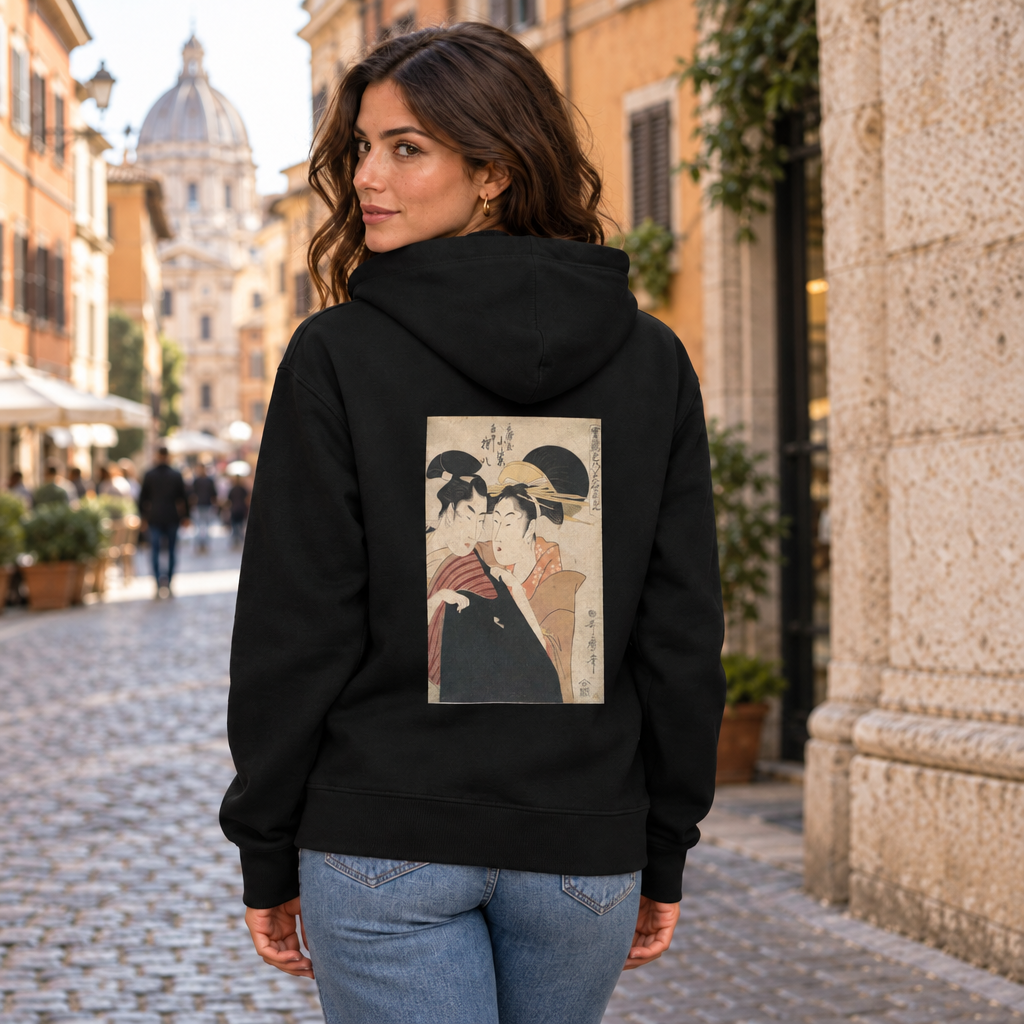 Kitagawa Utamaro’s “The Lovers Komurasaki and Gonpachi,” Edo period Ukiyo-e woodblock print