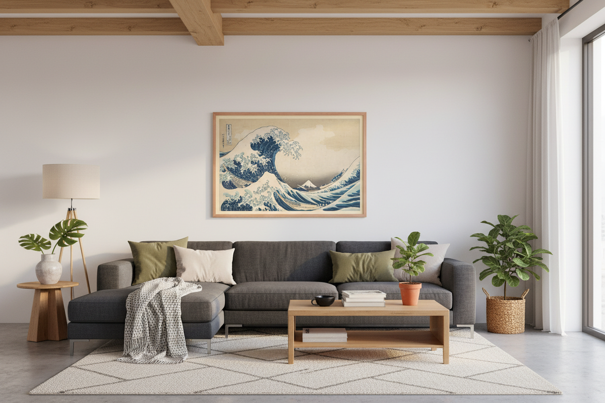 Katsushika Hokusai, The Great Wave off Kanagawa, c. 1830–1832, Ukiyo-e woodblock print