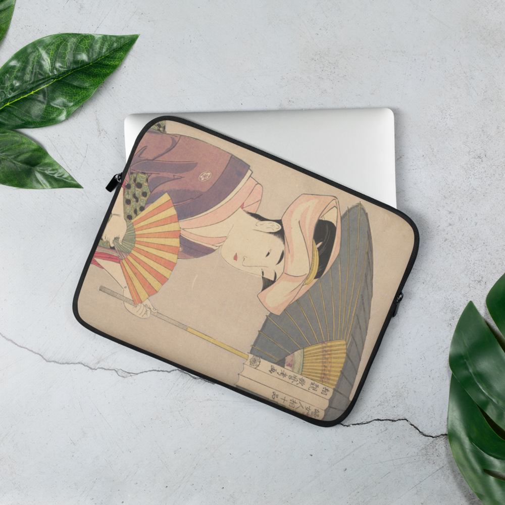 Laptop Sleeve | Utamaro: "Woman Holding Up a Parasol"Premium Print Laptop Sleeve