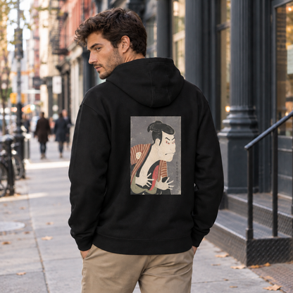 Toshusai Sharaku’s “Ōtani Oniji III as Yakko Edobei” Ukiyo-e woodblock black back-print hoodie