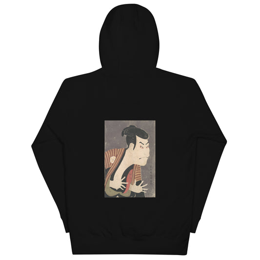 Toshusai Sharaku’s “Ōtani Oniji III as Yakko Edobei” Ukiyo-e woodblock black back-print hoodie