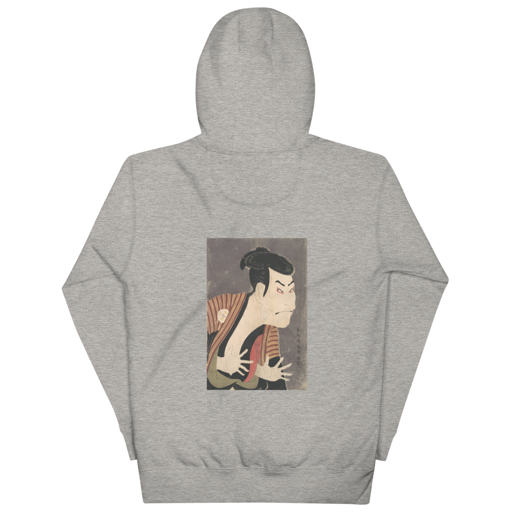 Toshusai Sharaku’s “Ōtani Oniji III as Yakko Edobei” Ukiyo-e woodblock black back-print hoodie